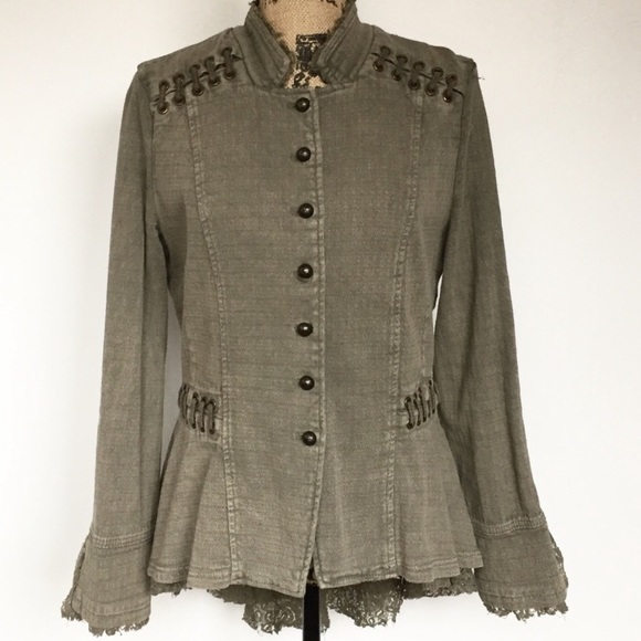 Free People Jackets & Blazers - Free People Over & Through Laced Victorian Jacket
